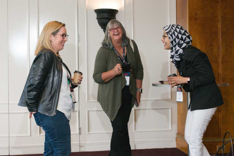 3 women laughing at AgileAus 3 women laughing at AgileAus